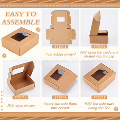 Scatole regalo di caramelle in cartone&nbsp;CON-WH0086-139B