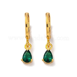 Ottone orecchini a goccia cerchio&nbsp;EJEW-D288-19G