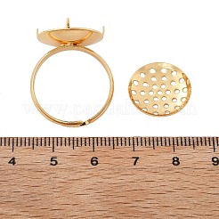 Verstellbare RingbeZubehör aus Messing&nbsp;KK-K382-15C-G