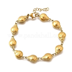 Braccialetti a maglie a coccinella in acciaio inossidabile 304 per donna&nbsp;BJEW-K226-15A-G