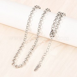 5 mm Rolo-Ketten aus Edelstahl 304 für Damen und Herren&nbsp;NJEW-H093-07B-P