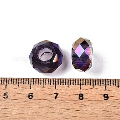 Verre transparent perles européennes&nbsp;GPDL-N005-D14mm-A16