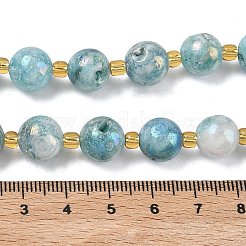 Perles de cristal de géode druzy naturelles électroplaquées&nbsp;G-G459-02L