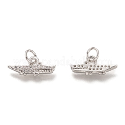 Latón micro pavimenta claro cubic zirconia encantos&nbsp;ZIRC-B002-53P