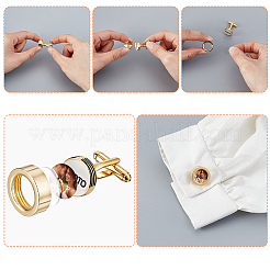 Boutons de manchette en acier inoxydable&nbsp;DIY-GA0009-92