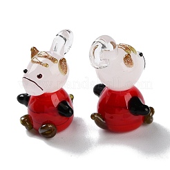 Manuelle Bunte Malerei Anhänger & Charms&nbsp;LAMP-L078-006