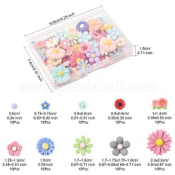 100 Stück 10 Arten undurchsichtige Harz Cabochons&nbsp;CRES-FS0001-25