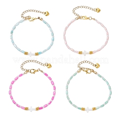 Bracelets de perles naturelles teintes aux coquillages d'eau douce pour femmes&nbsp;BJEW-JB13405