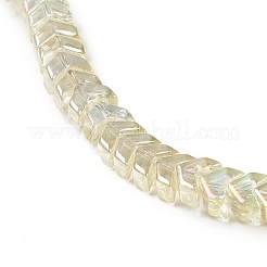 Galvanisieren transparente Glasperlen Stränge&nbsp;EGLA-L044-B-FR01