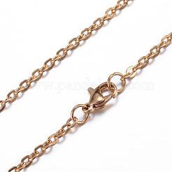 Colliers à chaîne en acier inoxydable 304&nbsp;NJEW-P147-07G