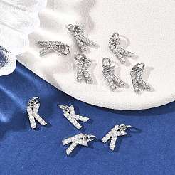 Ciondoli Shegrace in ottone con micro pavé di zirconi cubici trasparenti&nbsp;XGRQ29600-394P-K