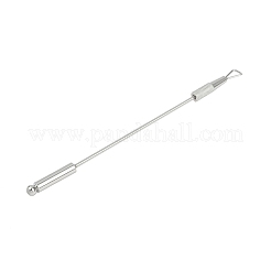 Empujador de cutículas de doble cabezal con cuentas de acero inoxidable 201&nbsp;LS-STAS-R161-01P