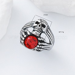 Halloween-Fingerringe aus Edelstahl 304 mit Strassen&nbsp;GJ8747-5