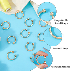 10 Stück U-förmige Bikini-Clips aus Zinklegierung&nbsp;FIND-FH0017-06A-KCG