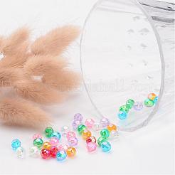 Ab transparentem Acrylfarbe Facetten runden Perlen&nbsp;X-PL642