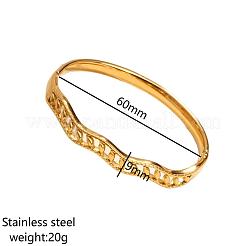 304 Edelstahl-Armreifen mit Scharnier für Damen&nbsp;WGD676C-01
