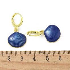 Messing-Emaille-Klappohrringe für Damen&nbsp;EJEW-U032-01G