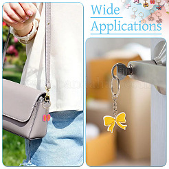 12 porte-clés nœud papillon en plastique PVC&nbsp;KEYC-TA0001-54