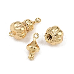 Schraubverschlüsse aus Messing mit Mikropavé-Kubikzirkonia&nbsp;KK-C136-03G