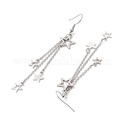 Orecchini pendenti con nappe in acciaio inossidabile 304 per donna&nbsp;EJEW-JE06399-01