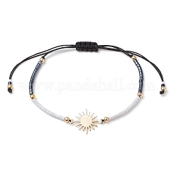 Braccialetti di perline intrecciate con semi di vetro per le donne&nbsp;BJEW-MZ00128-01