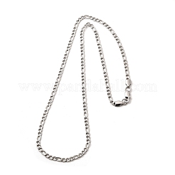 3.8 mm Figaro-Kettenhalsketten aus 304 Edelstahl für Damen&nbsp;LS-NJEW-B134-02B-P