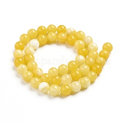 Hilos de abalorios de jade blanco natural&nbsp;X-G-G843-01-8mm