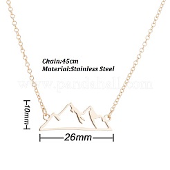 Colliers avec pendentifs en acier inoxydable représentant des montagnes enneigées (201)&nbsp;FS-WGA5650-01