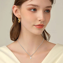2 pz 925 ciondoli a forma di cuore in argento sterling placcato rodio&nbsp;STER-HS0001-06P