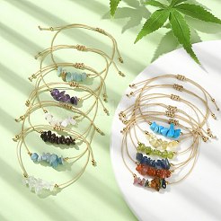 Set di braccialetti con perline intrecciate miste di pietre preziose naturali e sintetiche da 12 pezzi&nbsp;BJEW-JB09851
