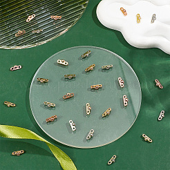 18 Stück 3 Farben Messing Micro Pave klare Zirkonia Schiebecharme&nbsp;KK-GO0001-29