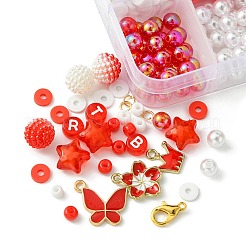 Kits de bijoux de bracelets de perles rondes en acrylique et en verre&nbsp;DIY-FS0006-29D