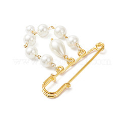 3 broche en perles de verre et de fer&nbsp;JEWB-BR00188
