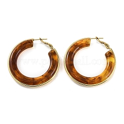 Orecchini a cerchio in acciaio inossidabile 304 per donna&nbsp;EJEW-B113-02G-03