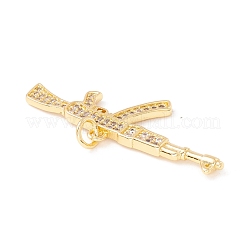 Pendentifs en laiton zircon cubique transparent&nbsp;ZIRC-P098-13G