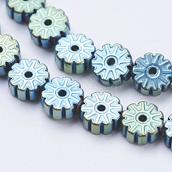 Electroplate non magnetici ematite sintetico fili di perline&nbsp;G-J383-6x2mm-A04