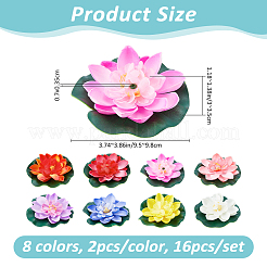 16 Stück 8 Farben Eva künstlicher Lotus&nbsp;DIY-FH0010-33