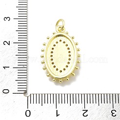 Porte micro ouvrent pendentifs zircone cubique en laiton de placage&nbsp;KK-D359-19G
