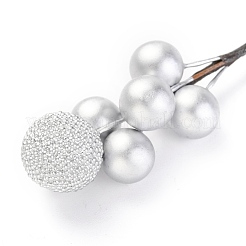 Bacche di natale artificiali in schiuma con ramo&nbsp;DIY-B019-02C