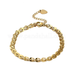 Bracelets à maillons en acier inoxydable 304 pour femmes&nbsp;BJEW-Q040-03G