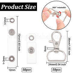 50 Stück D-Ringe aus Eisen mit Drehverschlüssen&nbsp;DIY-OC0011-38