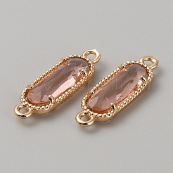Ciondoli per connettori in vetro pavé in ottone placcato oro&nbsp;LS-FIND-WH0110-728G-05