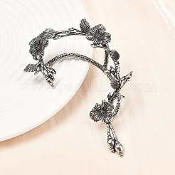316 chirurgischer Edelstahl Blumen Manschettenohrringe&nbsp;LS-EJEW-C160-05A