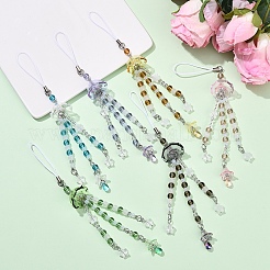 6 pieza 6 estilos de acrílico transparente con correas móviles de vidrio&nbsp;HJEW-YW00198