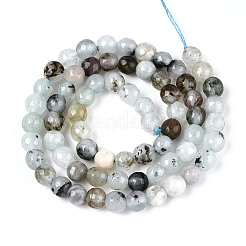 Chapelets de perles en jade blanc naturel teinté&nbsp;G-T139-6mm-60-23