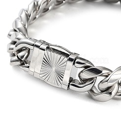 Anlaufgeschützte kubanische Gliederkettenarmbänder aus Edelstahl 304 für Männer und Frauen&nbsp;BJEW-D031-20P