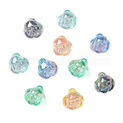 30 pièce de perles acryliques transparentes électrolytiques de 5 couleurs&nbsp;PACR-CJ0001-41