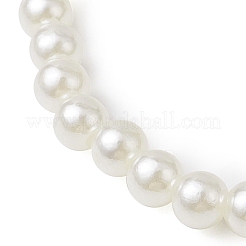 3 pcs 3 styles ccb imitation perle blanche jade perles bracelets ensembles&nbsp;BJEW-JB11055
