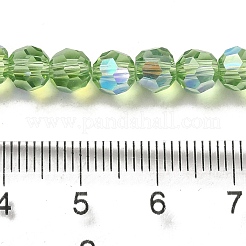 Chapelets de perles en verre transparent électrolytique&nbsp;LS-EGLA-A035-T6mm-L09