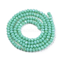 Electroplate opaco colore solido perle di vetro fili&nbsp;EGLA-A044-P2mm-L14